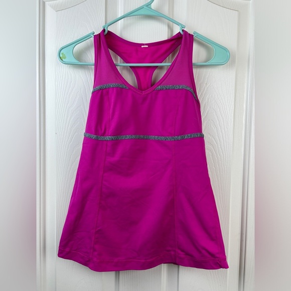 Lululemon Pink Fuchsia Tank Top Size 4 - Picture 4 of 5